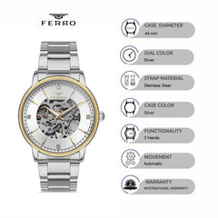 Ferro Automatic Crystals Men's Watch - F31301A-D