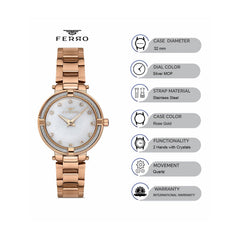 Ferro Quartz Women's Watch - F40097A-E2