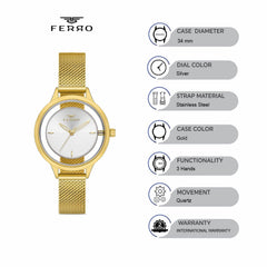 Ferro Quartz Women's Watch - FL21234C-B