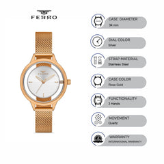 Ferro Quartz Women's Watch - FL21234C-C