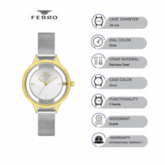 Ferro Quartz Women's Watch - FL21234C-D