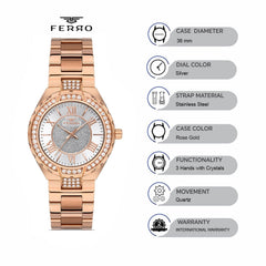 Ferro Quartz Women's Watch - FL21256A-C