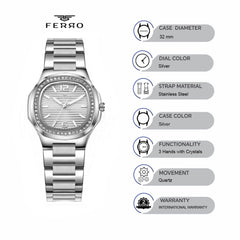 Ferro Quartz Women's Watch - FL21366A-A