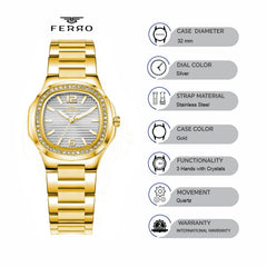 Ferro Quartz Women's Watch - FL21366A-B
