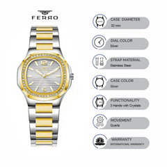 Ferro Quartz Women's Watch - FL21366A-D