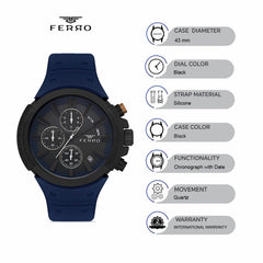 Ferro Chronograph with Date Unisex Watch - FM11002D-D