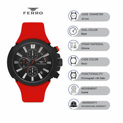 Ferro Chronograph with Date Unisex Watch - FM11002D-M