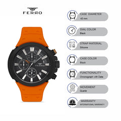 Ferro Chronograph with Date Unisex Watch - FM11002D-O