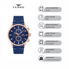 Ferro Chronograph Men's Watch - FM11083A-T