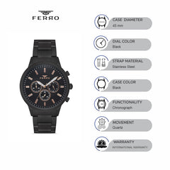Ferro Chronograph Men's Watch - FM11145A-G