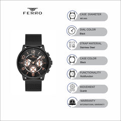 Ferro Multifunction Men's Watch - FM11146C-G