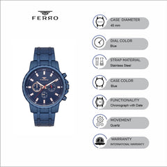 Ferro Chronograph with Date Men's Watch - FM11167A-H