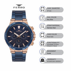 Ferro FM11168A-T Spezia Chronograph Watch for Men