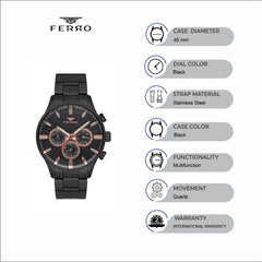 Ferro Multifunction Men's Watch - FM11180A-G