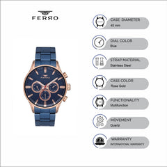 Ferro Multifunction Men's Watch - FM11180A-T