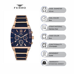 Ferro Chronograph Men's Watch - FM11266A-T