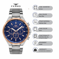 Ferro FM11276A-E3 Sorrento Chronograph Watch for Men