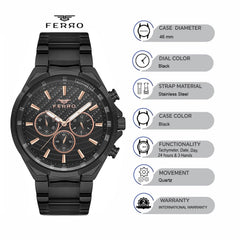 Ferro FM11276A-G Sorrento Chronograph Watch for Men