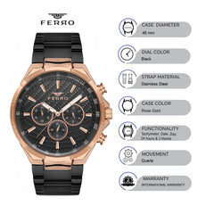 Ferro FM11276A-R Sorrento Chronograph Watch for Men