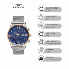 Ferro Chronograph with Date Men's Watch - FM1536C-E