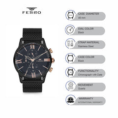 Ferro Chronograph with Date Men's Watch - FM1536C-G