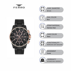Ferro Multifunction with Tachymeter Men's Watch - FM1542A-Z