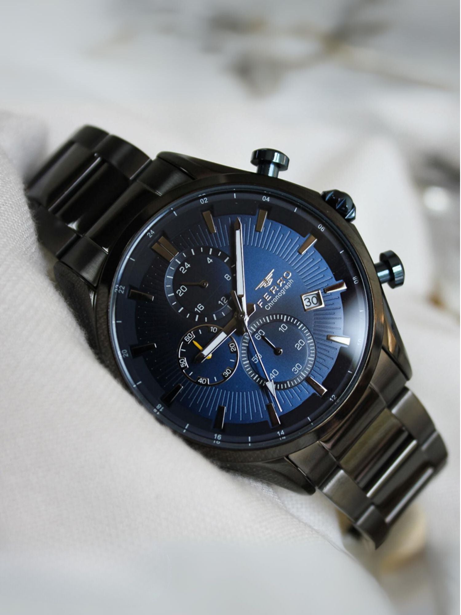 Ferro Dual Time & Multifunction Men's Watch - FM1805A-1036-V3