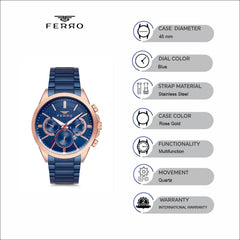 Ferro Multifunction Men's Watch - FM1890A-1111-T