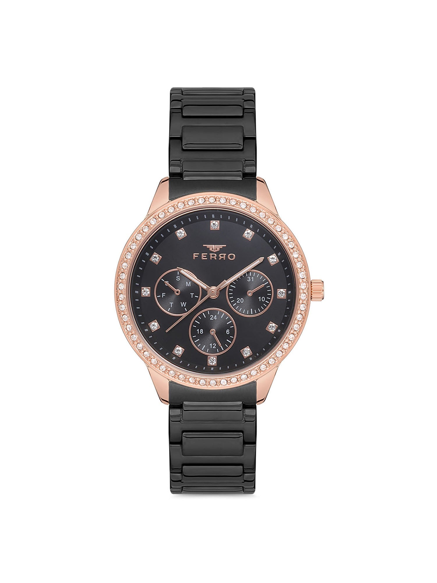 Ferro Multifunction Crystal Women's Watch - FM21077A-R