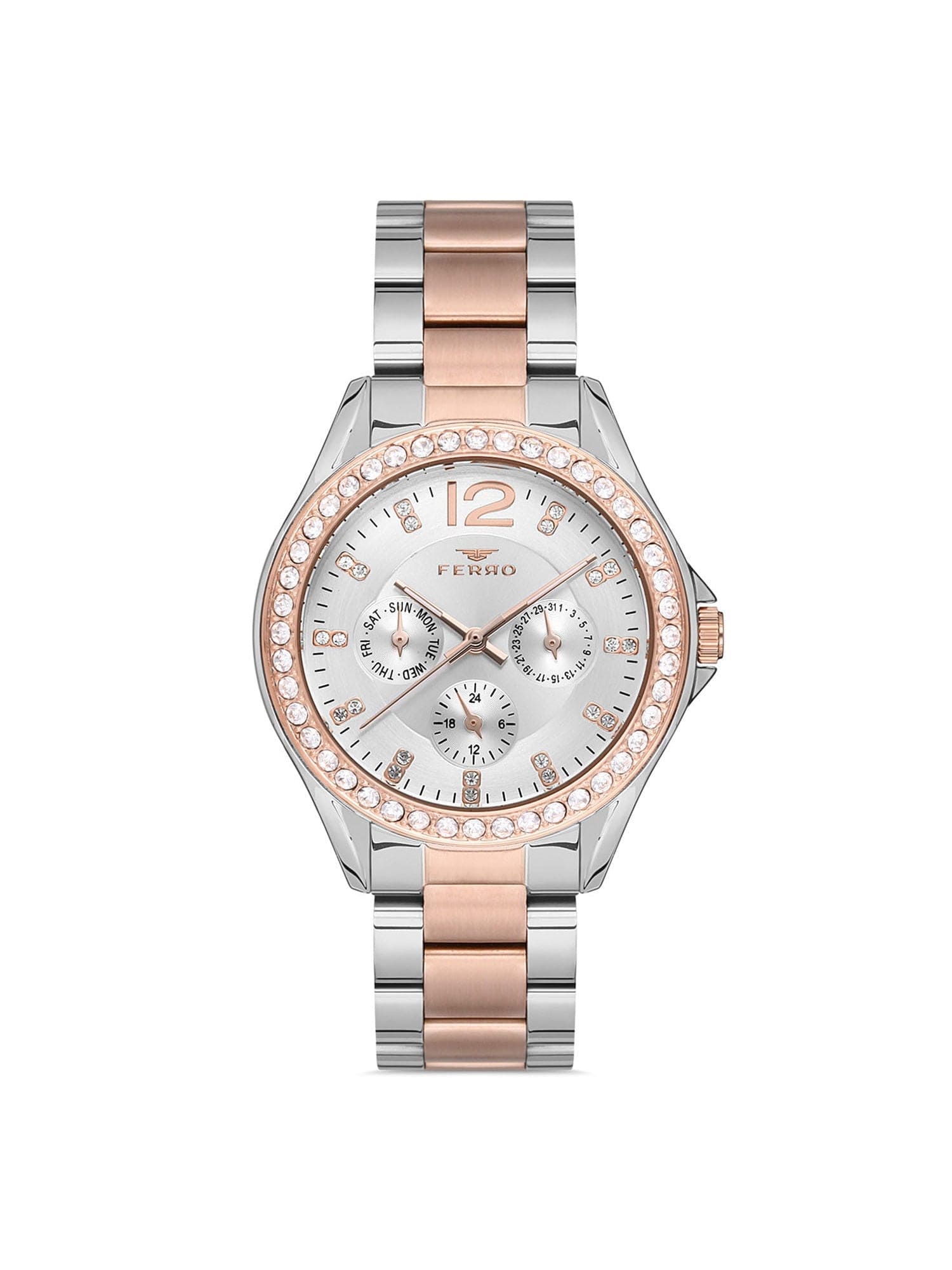 Ferro Multifunction Crystal Women's Watch - FM21140A-E