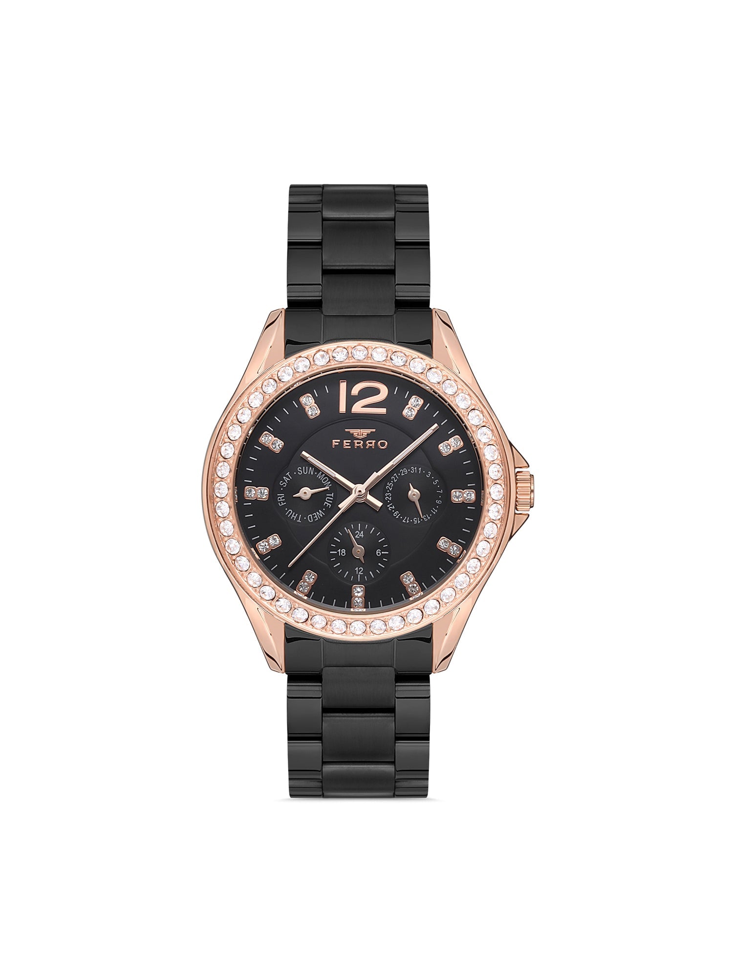 Ferro Multifunction Crystal Women's Watch - FM21140A-R