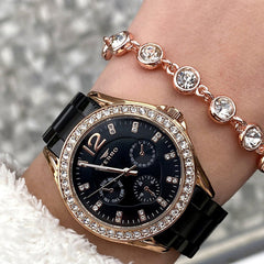 Ferro Multifunction Crystal Women's Watch - FM21140A-R