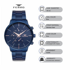 Ferro Chronograph Men's Watch - FM40058A-H