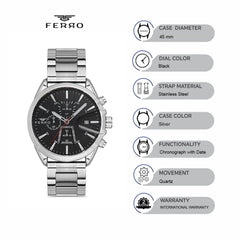Ferro Chronograph with Date Men's Watch - FM400988A-A2