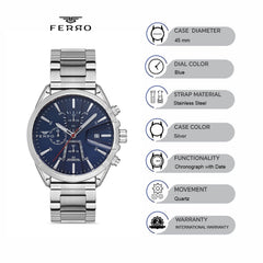 Ferro Chronograph with Date Men's Watch - FM400988A-A3