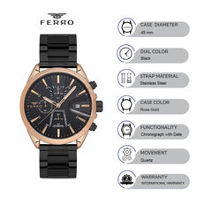 Ferro Chronograph with Date Men's Watch - FM400988A-R