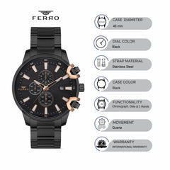 Ferro Chronograph Men's Watch - FM40098A-R