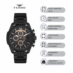 Ferro Quartz Chronograph Men's  Watch -  FM40100A-G