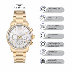 Ferro Chronograph Women's Watch - FM41107A-B