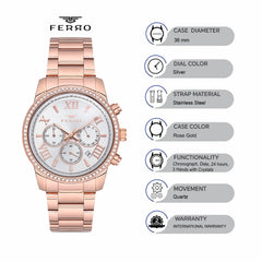 Ferro Chronograph Women's Watch - FM41107A-C