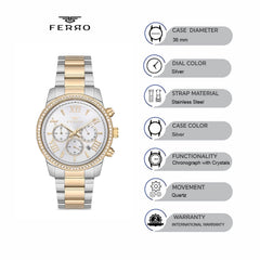 Ferro FM41107A-D Spezia Chronograph Watch for Women