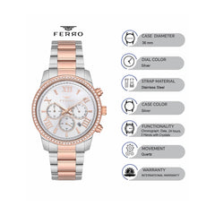 Ferro FM41107A-E Spezia Chronograph Watch for Women