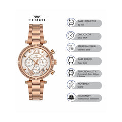 Ferro Chronograph Women's Watch - FM4993A-C