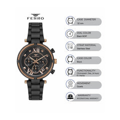 Ferro Chronograph Women's Watch - FM4993A-R