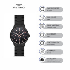 Ferro Multifunction Women's Watch - FM81886A-G