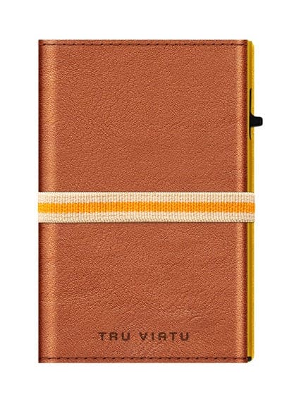 Tru Virtu 29104040108 Strap Cross Edition Brown Solid Pattern Wallet