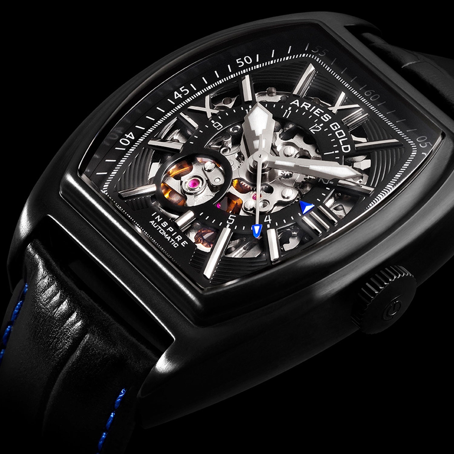 Aries Gold Infinum Cruiser Automatic Men's Watch - G 901 BK-BKBU