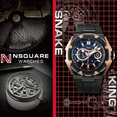 NSQUARE Snakeking Automatic 21 Jewels Men's Watch - G0471-N10.8