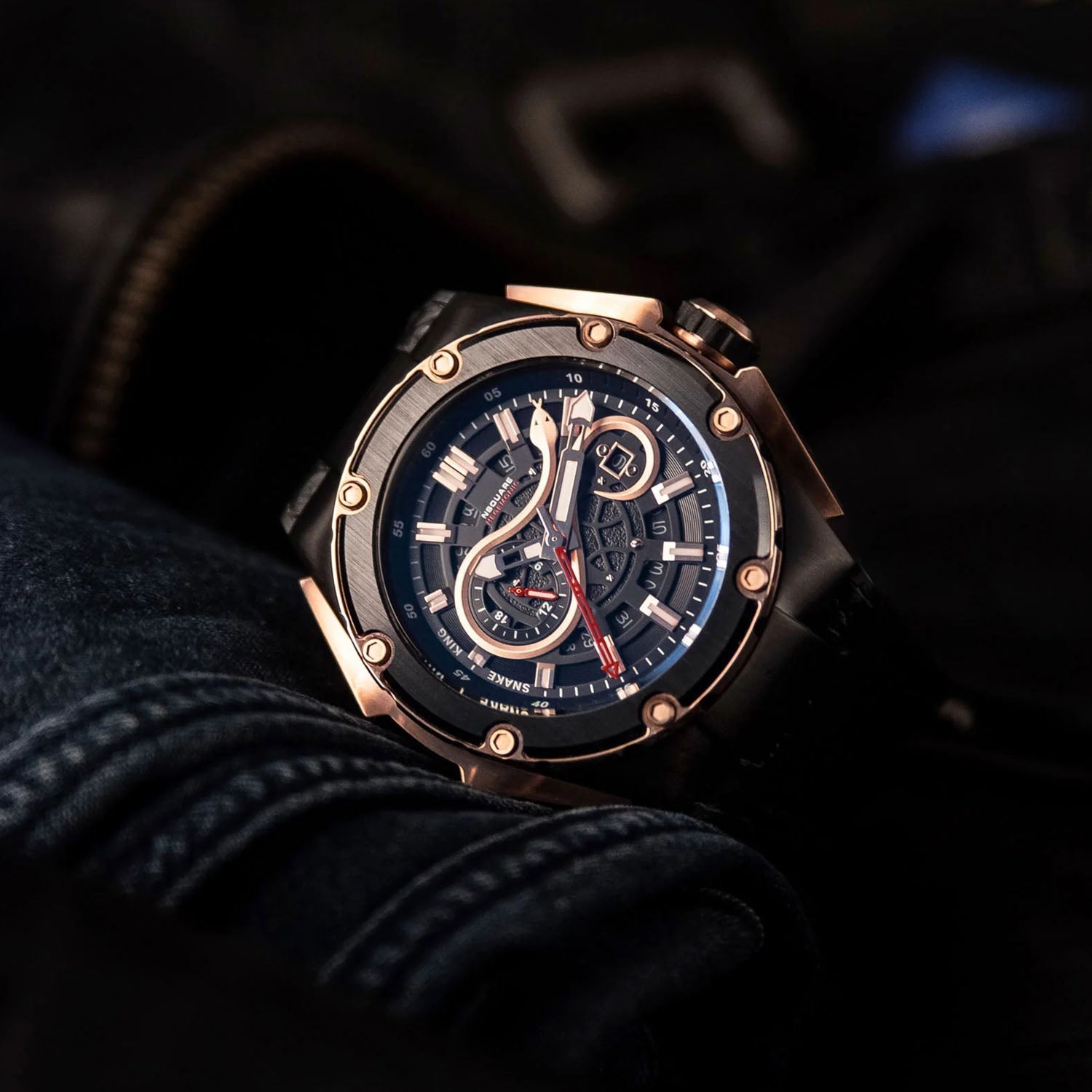 NSQUARE Snakeking Automatic 21 Jewels Men's Watch - G0471-N10.8