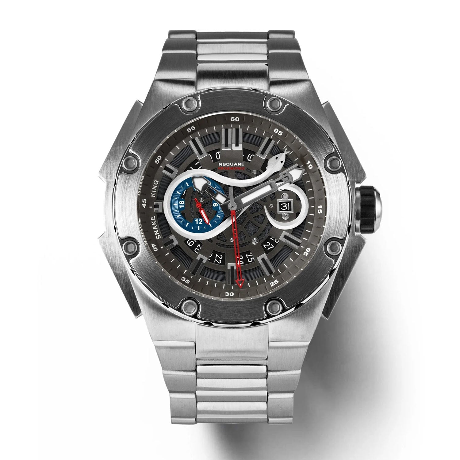 NSQUARE Snakeking Multifunction 21 Jewels Men's Watch - G0471-N10.7SS